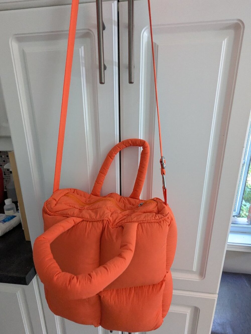 Puff tote/crossbody bag